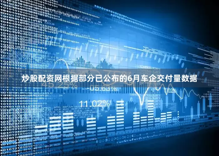 炒股配资网根据部分已公布的6月车企交付量数据