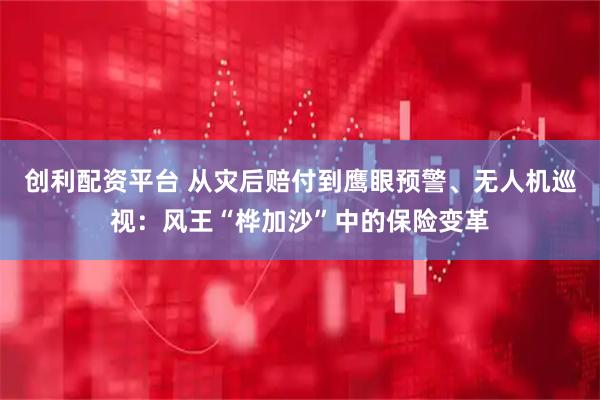 创利配资平台 从灾后赔付到鹰眼预警、无人机巡视：风王“桦加沙”中的保险变革